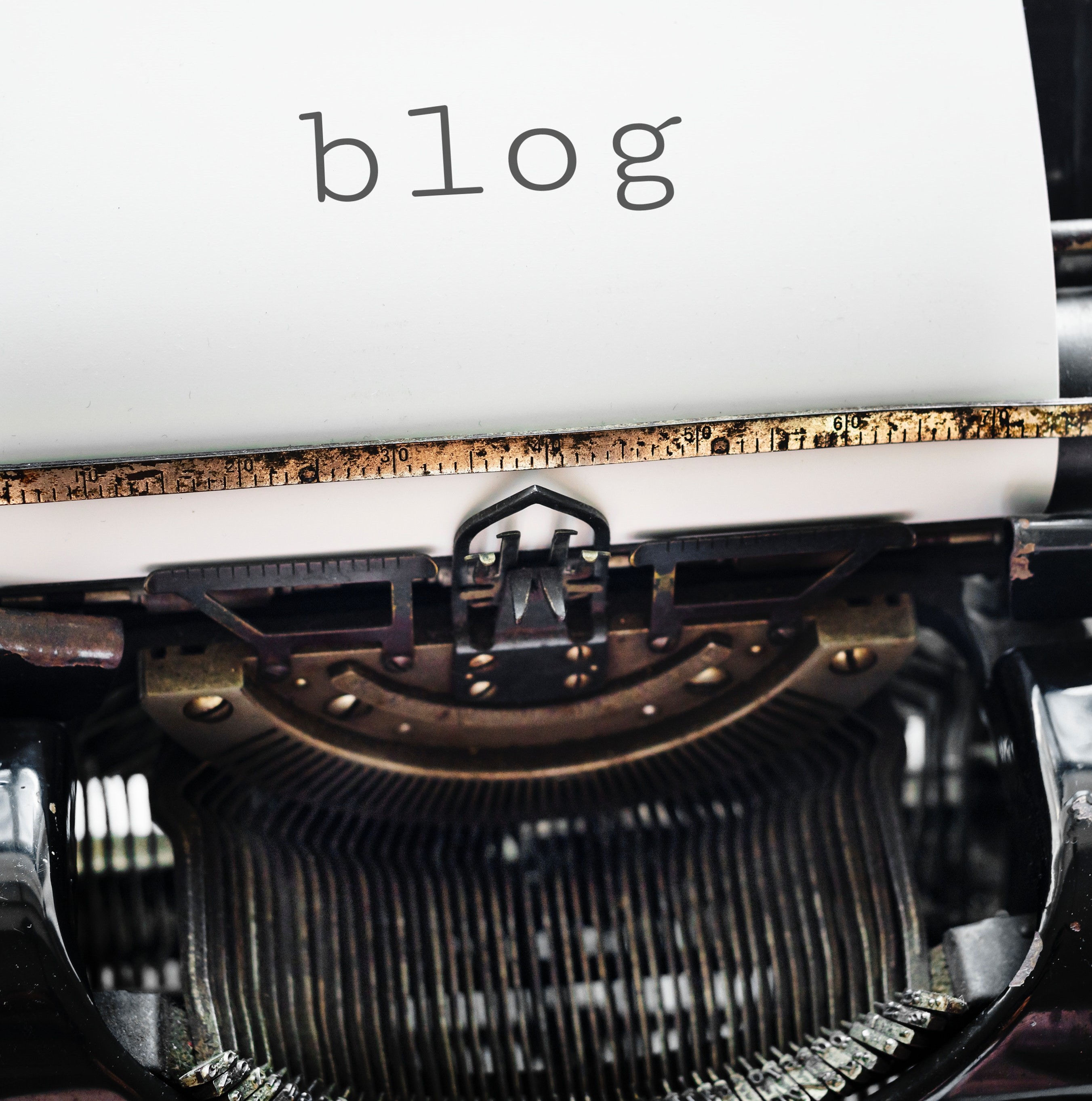 Typewriter writing blog