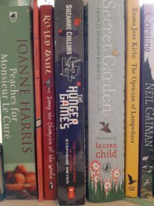 image of books for Food in Fiction blog