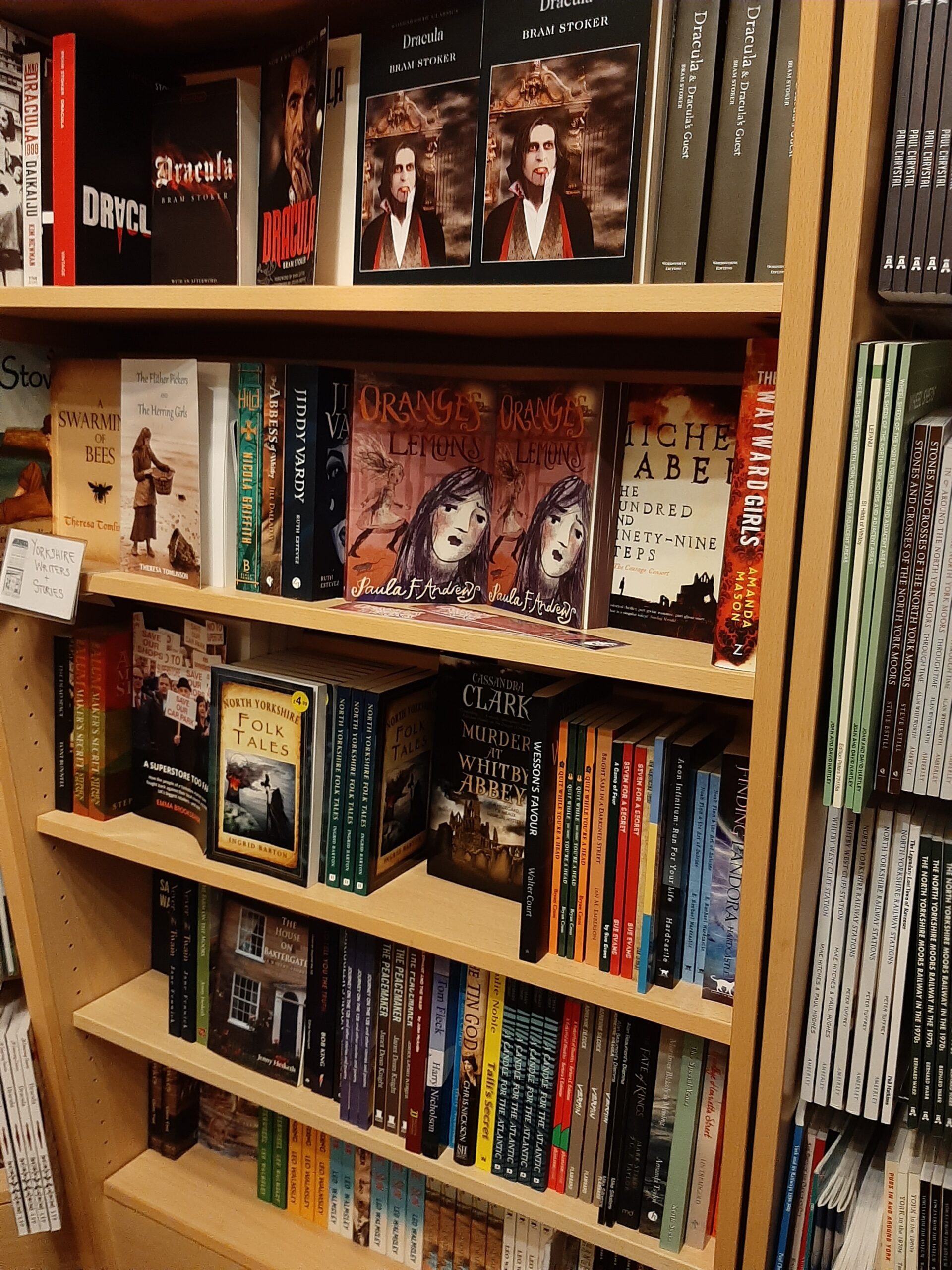 My book in the Gothic section of The Whitby Bookshop