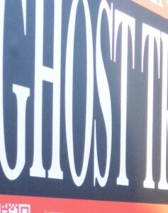 part of a ghost walk sign